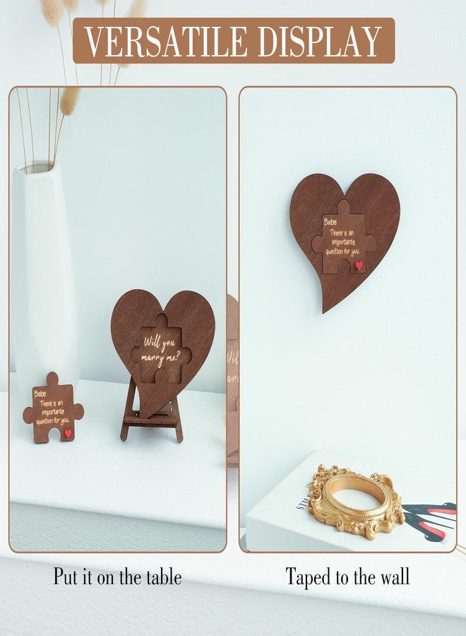 Dvehdbay Will You Marry Me Puzzle - Will You Marry Me Sign, Wedding Proposal Ideas Surprise Engagement Proposal Wooden Sign (Marry Me Puzzle) - Image 4